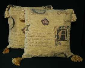 A16 Manuscript Tapestry Cushion (complete).