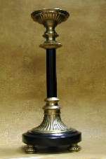 B06 Empire Black Marble/Brass Candlestick