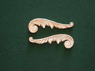 AP12 Medium Feather Scroll Applique (Pair)