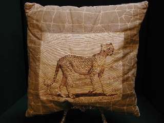 A18 Large Cheetah Tapestry Cushion (complete).