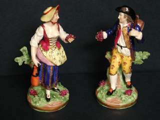 AC01 Pair Rustic Figures by Samson (Paris).